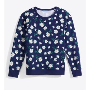 Draper James Natalie Sweatshirt in  Navy Magnolia Medium